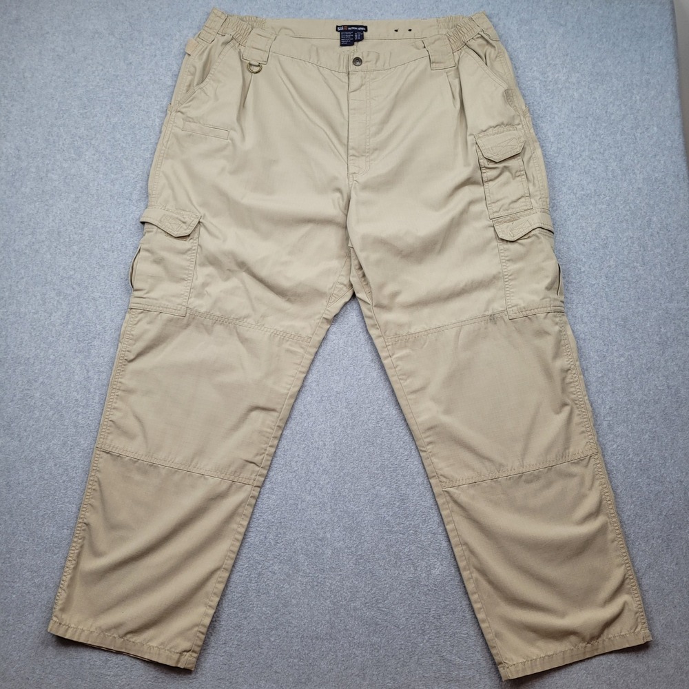 5.11 Tactical Cargo Pants Mens 44x32 Tan Ripstop Tactical Series 74273 Khaki